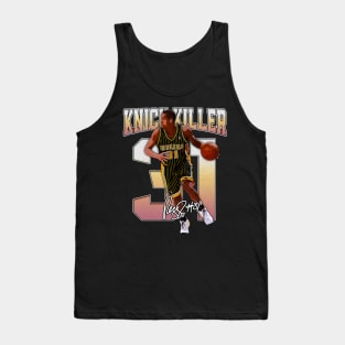 Reggie Miller Choke Sign Basketball Legend Signature Vintage Retro 80s 90s Bootleg Rap Style Tank Top